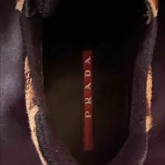 Prada Leopard Pony Hair America Cup Sneakers - Picture 2 of 7